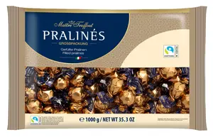 Milk chocolate praline candies MAITRE TRUFFOUT with cappuccino filling