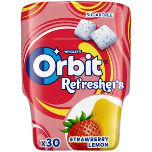 Orbit Refreshers Strawberry Lemon Chewing Gum 30g Bottle