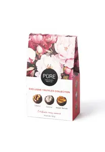 PURE Chocolate Spring Milk Chocolate Truffles Assortment with Caramel Belgian Biscuit and Coconut Fillings