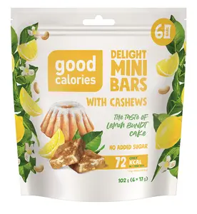 GOOD CALORIES Mini Nut Bars Lemon Cake Flavor 102g