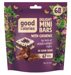 GOOD CALORIES Blackcurrant Cake Flavored Mini Nut Bars 108g