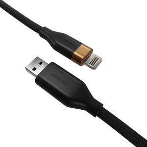 Duracell DRU5022A Lightning uz USB-A Kabelis 2 m Melns