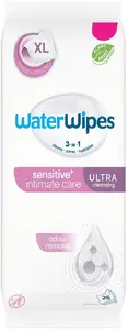 WaterWipes Body and Intimate Ultra Mitrās salvetes intīmajai higiēnai urīna nesaturēšanas gadījumā 26 gabali
