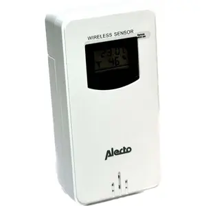 Alecto WS-1560 Weather Station Sensor with Outdoor Hygrometer and Outdoor Thermometer in White