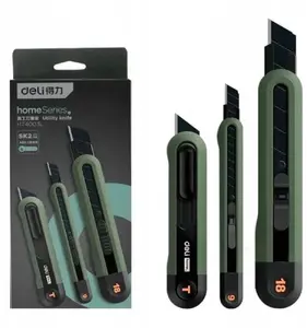 DELI D780757 Utility Knife Set 3-Piece Signal Green
