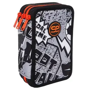 Triple decker pencil case with equipment CoolPack Jumper 3 Grey Ball