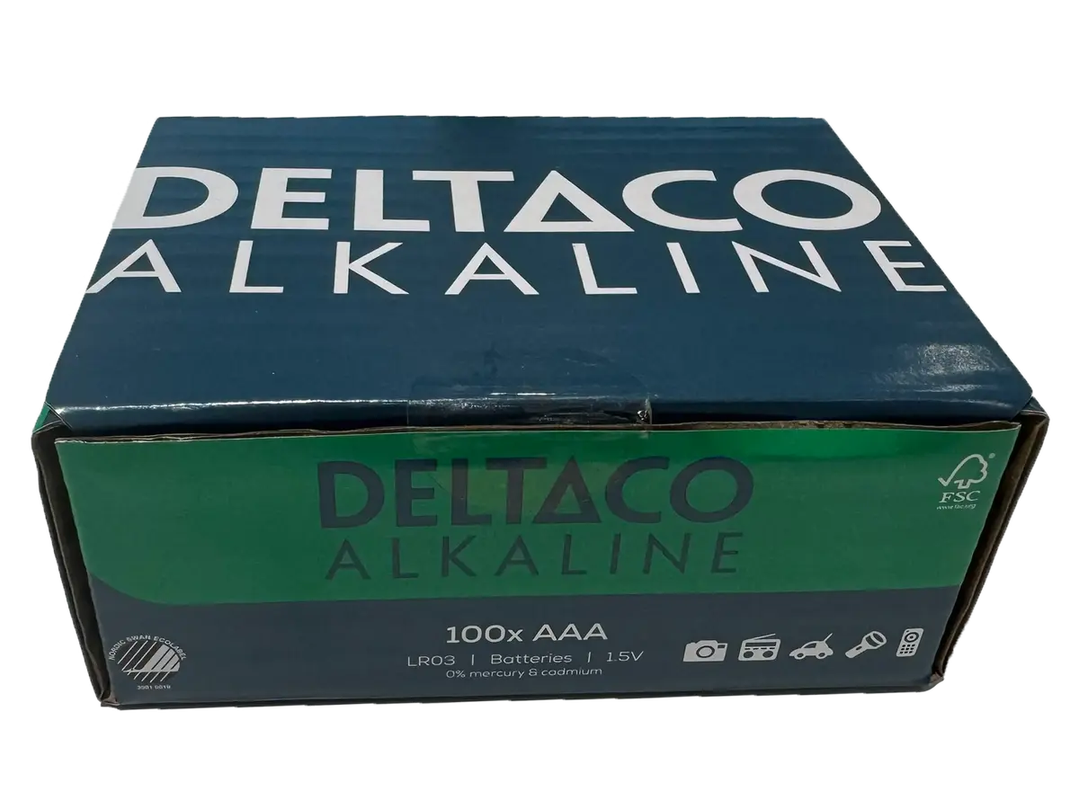 AAA LR03 Alkaline Battery DELTACO 100-pack Photo 2
