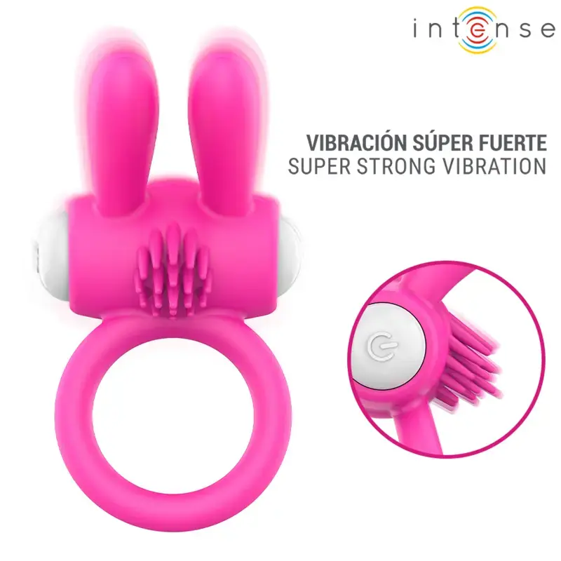 INTENSE HOPPS Vibrating Penis Ring - Pink Photo 2