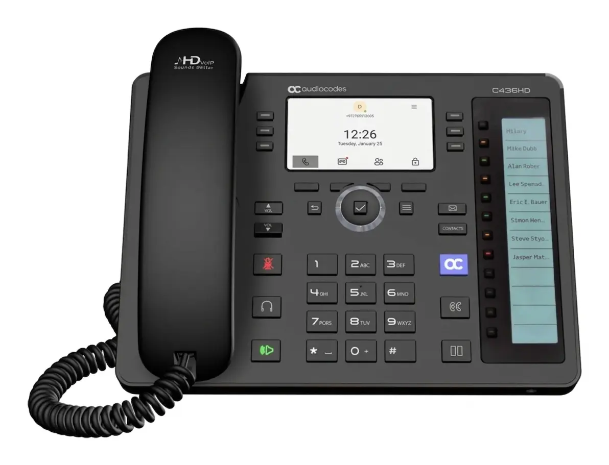 IP tālrunis AudioCodes C436HD Melns Android
