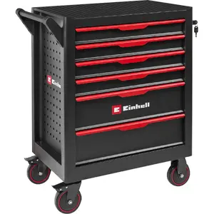 Einhell-KWB Empty Workshop Trolley 375402 with 6 Drawers Black and Red