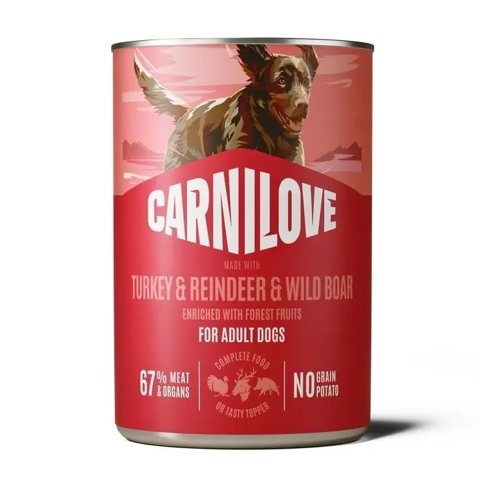 CARNILOVE Tītara, Ziemeļbrieža un Mežacūkas suņu