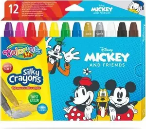 PATIO Mickey and Friends Colorino Kids vaska gela uzgriežami krītiņi 12 krāsas