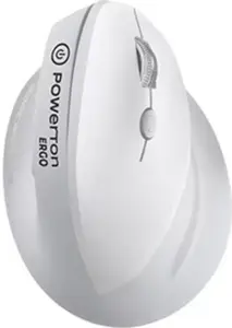 Powerton ERGO SPIRA Bezvadu pele, balts-pelēks, 3200 DPI