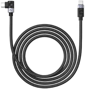 ORICO C2CW USB-C uz USB-C kabelis leņķveida Power Delivery 100W 480Mbps melns