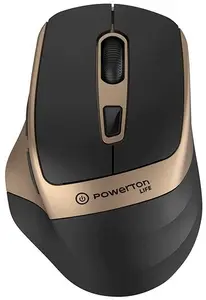 Bezvadu pele Powerton LIFE FLIXO melna un zelta 1600 DPI optiskais sensors