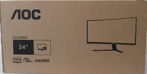 AOC CU34B3E Изогнутый монитор 34" 3440x1440 21:9 300кд/м2 4мс HDMI DisplayPort USB Аудиовыход