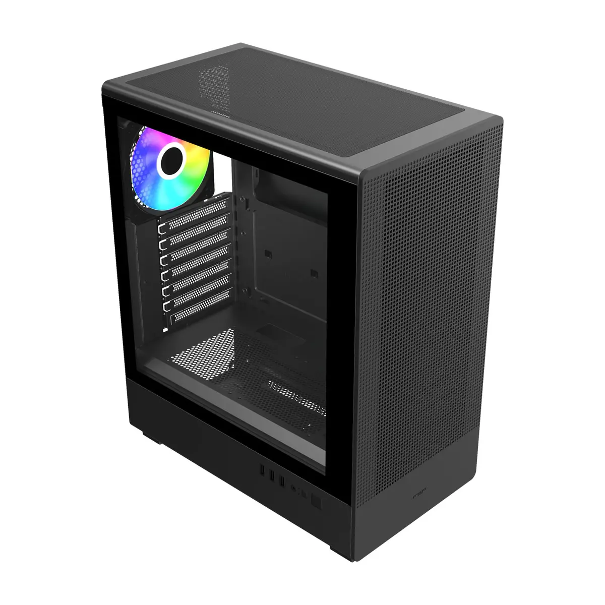 FSP M221-BA Midi Tower PC Case Black Photo 2