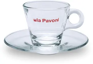 La Pavoni espresso tasīšu un apakštasīšu komplekts 6 daļas stikls