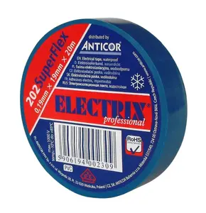 Изолента ПВХ Anticor 202 SUPERFLEX 19мм 20м синяя
