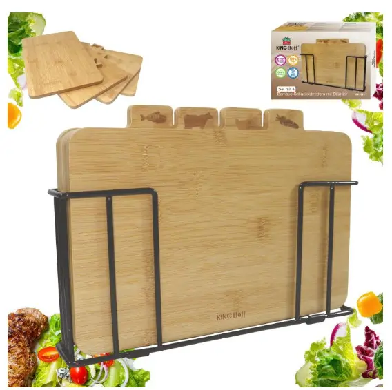 KingHoff KH-2010 Bamboo Cutting Board Set Photo 2