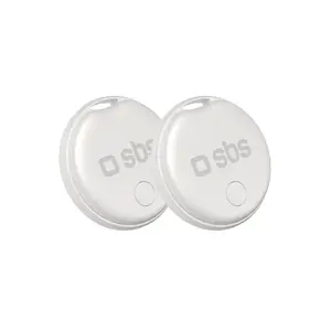 SBS TEFINDTAGAP2SET Universal GPS Tracker and Finder White CR2032 iOS Compatible 2-Pack