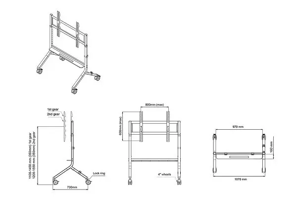 Multibrackets M Collaboration Floorstand 50"-86" Photo 19