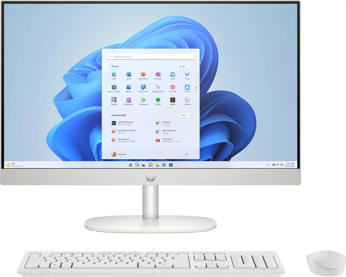 HP All-in-One 24 galddators ar Intel