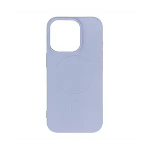 Liquid Silicone Phone Case with MagSafe for Apple iPhone 16 Pro Blue