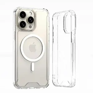 Apple iPhone 16 Pro Max Phone Case Clear Corner Transparent MagSafe Support Back Case TPU