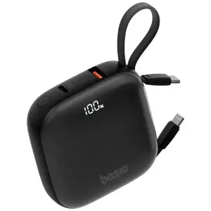 ENERGEA Bazic Fusion External Battery Power Bank 10000 mAh 22.5W USB-C Lightning USB-A LED Display Black