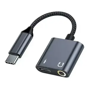 Beline BLNAA01 USB-C to USB-C and 3.5mm Jack Splitter Adapter with DAC Black