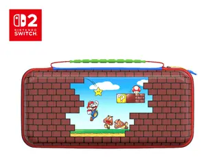 Дорожный чехол Turtle Beach PlayTrek Mario Bricks для Nintendo Switch 2 с официальной лицензией разноцветный