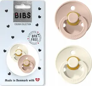 Bibs COLOUR Izmērs L Māneklis Blush un Ivory 2 gab. Hevea kaučuks