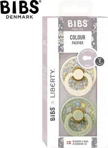 Bibs Liberty Colour 2-Pack Eloise Sage S Māneklītis dabīgā Hevea kaučuks
