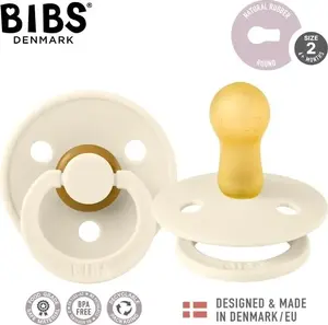 Mierinājuma knupītis Bibs Colour Ivory M izmērs Hevea kaučuks
