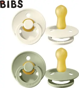 Bibs 2-pack Sage Ivory S Pacifier Hevea rubber