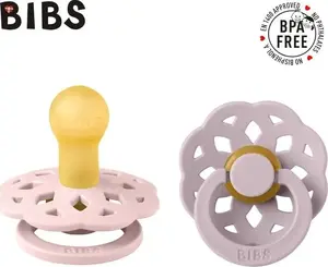 Bibs Boheme Māneklis 2-Pack Blossom un Dusky Lilac Izmērs M Dabīgais Hevea kaučuks