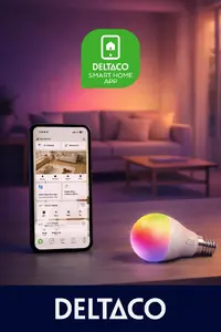 DELTACO SH-LE27A60RGB02 Smart LED Bulb RGB E27 A60 9W
