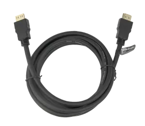 DELTACO HDMI-1020D-FLEX-LOCK High-Speed Flex HDMI Cable, 2m, 4K UHD, Black, with Lock