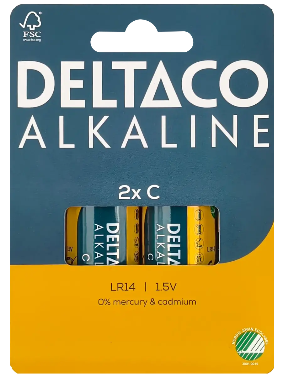 DELTACO C/LR14 Sārma baterija LR14-2B Photo 4