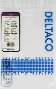 DELTACO USBC-DP50 USB-C to DisplayPort Cable