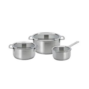 Electrolux E9HOPS Набор посуды для варки из нержавеющей стали, 3 предмета, ковш 1.4 л