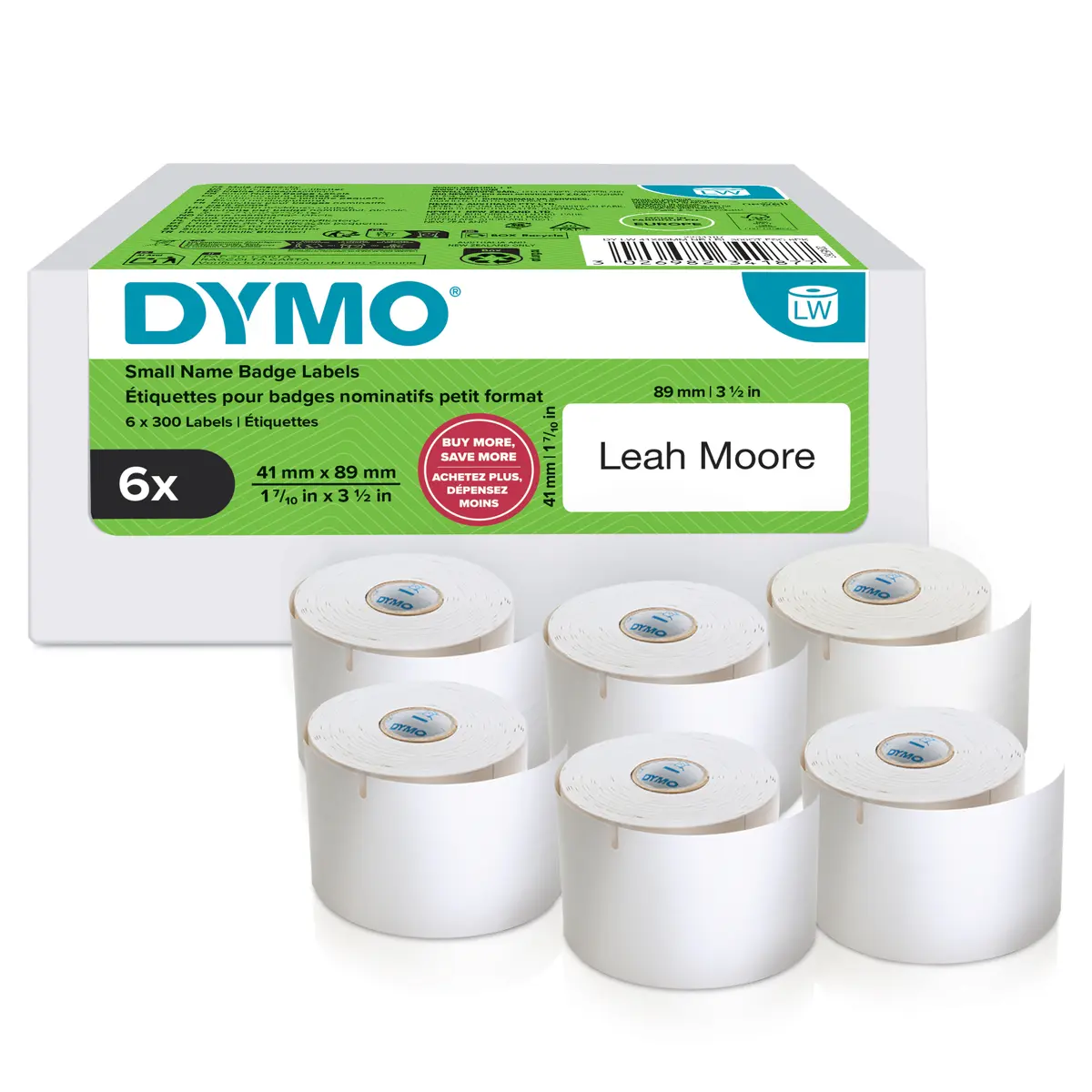 DYMO LabelWriter Этикетки для бейджей 41x89мм Photo 2