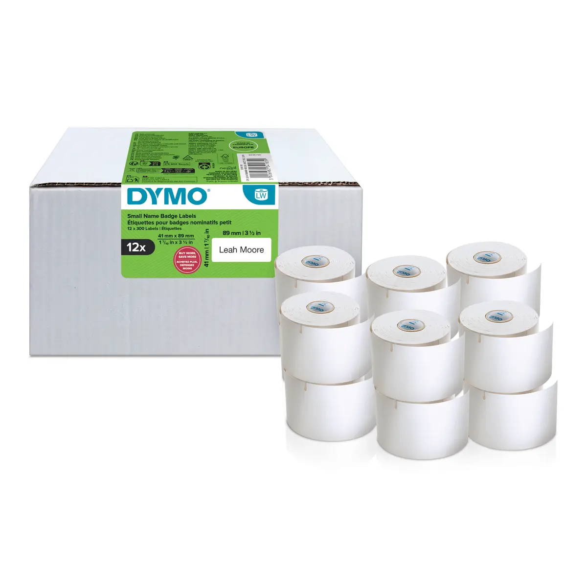 DYMO LabelWriter Маленькие этикетки для бейджей Белые Photo 2