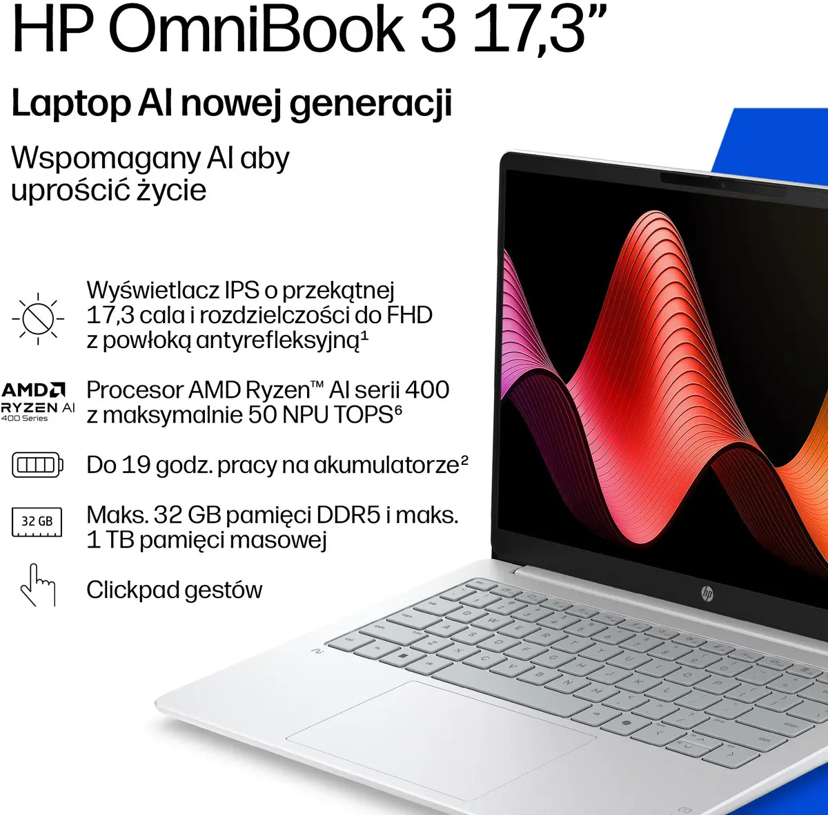 HP OmniBook 3 Klēpjdators ar 17