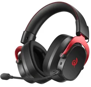 QCY Heroad VT200 Gaming Headphones Black and Red Tri-Mode Connectivity