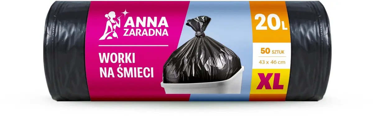 Anna Zaradna XL Melni atkritumu maisi