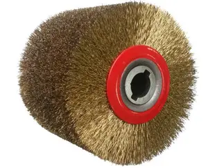 Glob misiņa stiepļu birste koksnes vecstināšanai ar 125x100x19 mm izmēru