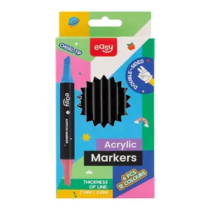 Acrylic marker, various colours, set of 6 pieces, Easy 944948