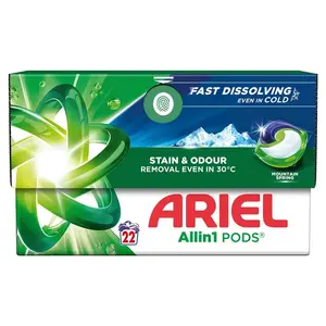 Ariel Mountain Spring Washing Capsules, 22 pcs.